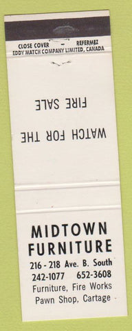 Matchbook Cover - Midtown Furniture Cartage NO TOWN Canada