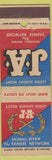Matchbook Cover - JA Radio Yankee Baseball Review