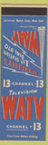 Matchbook Cover - WAAT Radio WATV TV Newark NJ