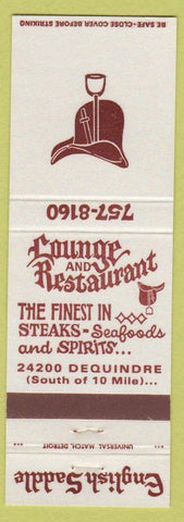 Matchbook Cover - English Saddle Restaurant Lounge Warren MI