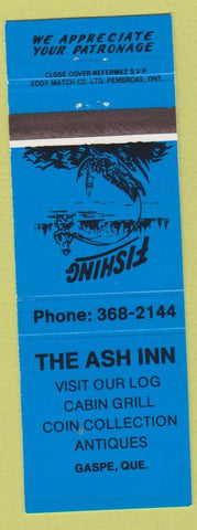 Matchbook Cover - Ash Inn Gaspe QC blue