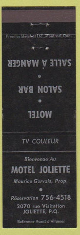 Matchbook Cover - Motel Joliette QC