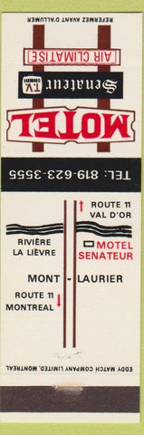 Matchbook Cover - Motel Senateur Mont Laurier QC