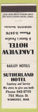 Matchbook Cover - Lakeview Hotel Amaranth MB Winnipeg