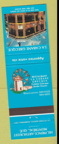 Matchbook Cover - La Cabane Grecque Montreal QC