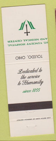Matchbook Cover - St Vincent Hospital Medical Center Toledo OH