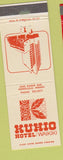 Matchbook Cover - Kuhio Hotel Waikiki Hawaii