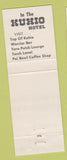 Matchbook Cover - Kuhio Hotel Waikiki Hawaii