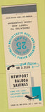 Matchbook Cover - Newport Balboa Savings Newport Beach CA 1961
