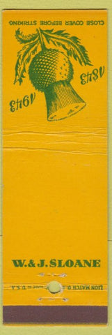 Matchbook Cover - W J Sloane 1943 Furniture WEAR