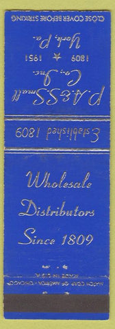 Matchbook Cover - PA Small Company Distributors York PA WEAR Stanley Tools