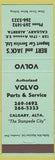 Matchbook Cover - Bert and Jack's Imports Volvo parts service Calgary AB pink