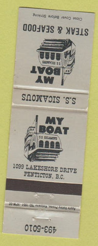 Matchbook Cover - My Boat Steak House Penticton BC