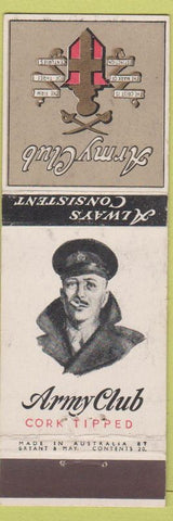 Matchbook Cover - Army Club Cigars Australia