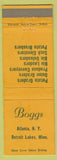 Matchbook Cover - Boggs Gardens Atlanta NY Detroit Lakes MN WEAR produce
