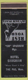 Matchbook Cover - Hotel Cambrian The Pas MB black
