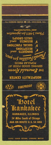 Matchbook Cover - Hotel Kankakee IL