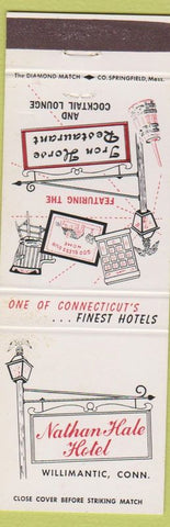 Matchbook Cover - Nathan Hale Hotel Willimantic CT