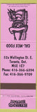 Matchbook Cover - Hernando's Hideaway Toronto ON Mexican restaurant neon pink