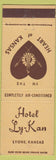 Matchbook Cover - Hotel Ly Kan Lyons KS