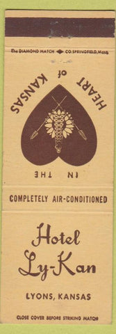 Matchbook Cover - Hotel Ly Kan Lyons KS