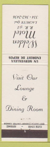 Matchbook Cover - Welden Motel Lachute QC