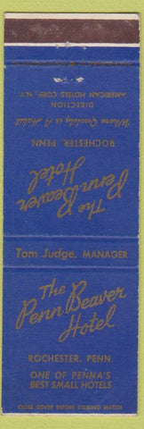Matchbook Cover - Penn Beaver Hotel Rochester PA