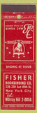 Matchbook Cover - Fisher Bookbinding New York City