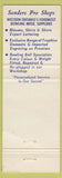 Matchbook Cover - Sanders Pro Shops Bowling Variety Store ON CHAIN