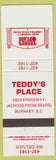 Matchbook Cover - Teddy's Place Pizza Burnaby BC