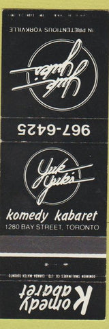 Matchbook Cover - Yuk Yuk's Comedy Toronto ON