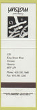 Matchbook Cover - Restaurant Matsuri Toronto ON