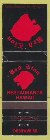 Matchbook Cover - Red Lion Restaurant Waikiki Hawaii WEAR