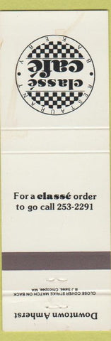 Matchbook Cover - Classe Cafe Amherst MA WEAR