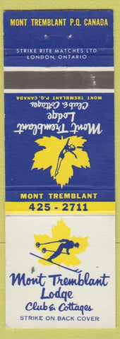 Matchbook Cover - West Tremblant Lodge Club Mount Tremblant QC