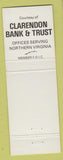 Matchbook Cover - New Gift Shop Arlington Hospital VA green