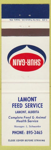Matchbook Cover - Shur Gaint feed Lamont AB