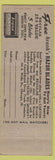 Matchbook Cover - Krank's Lather Kreem Shave Cream Zymole Throat Pastilles