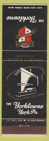 Matchbook Cover - Yorktowne Hotel York PA WEAR