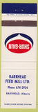 Matchbook Cover - Shur Gain feeds Barrhead Feed Mill AB