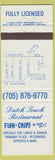 Matchbook Cover - Dutch Touch Restaurant Fish Chips Peterboro ON