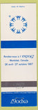 Matchbook Cover - Expo 1967 Montreal QC