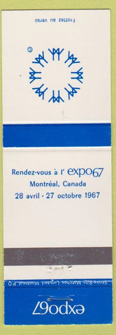Matchbook Cover - Expo 1967 Montreal QC