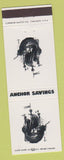 Matchbook Cover - Anchor Savings ship Madison Monroe Platteville Sun Prairie WI