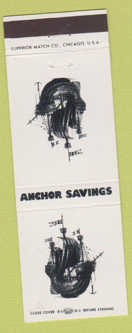 Matchbook Cover - Anchor Savings ship Madison Monroe Platteville Sun Prairie WI