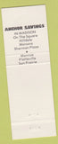 Matchbook Cover - Anchor Savings ship Madison Monroe Platteville Sun Prairie WI