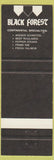 Matchbook Cover - Black Forest Steak Schnitzel Harrison Hot Springs Whistler BC