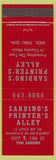 Matchbook Cover - Sardino's Printer's Alley Milwaukee WI Country Music