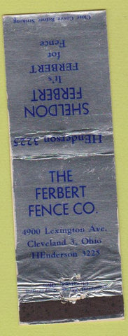 Matchbook Cover - Sheldon Ferbert Fence Cleveland OH WORN