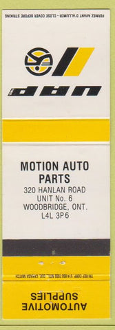 Matchbook Cover - UAP Auto Parts Motion Woodbridge ON